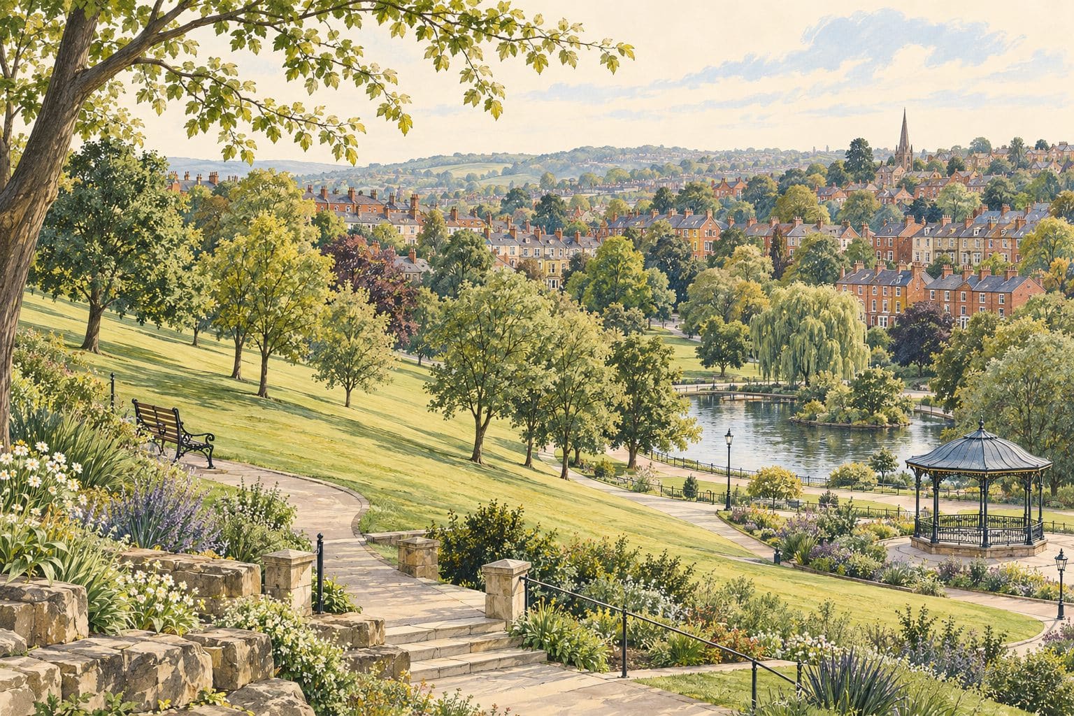 AI illustration inspired by Norfolk Park, Arbourthorne, Heeley