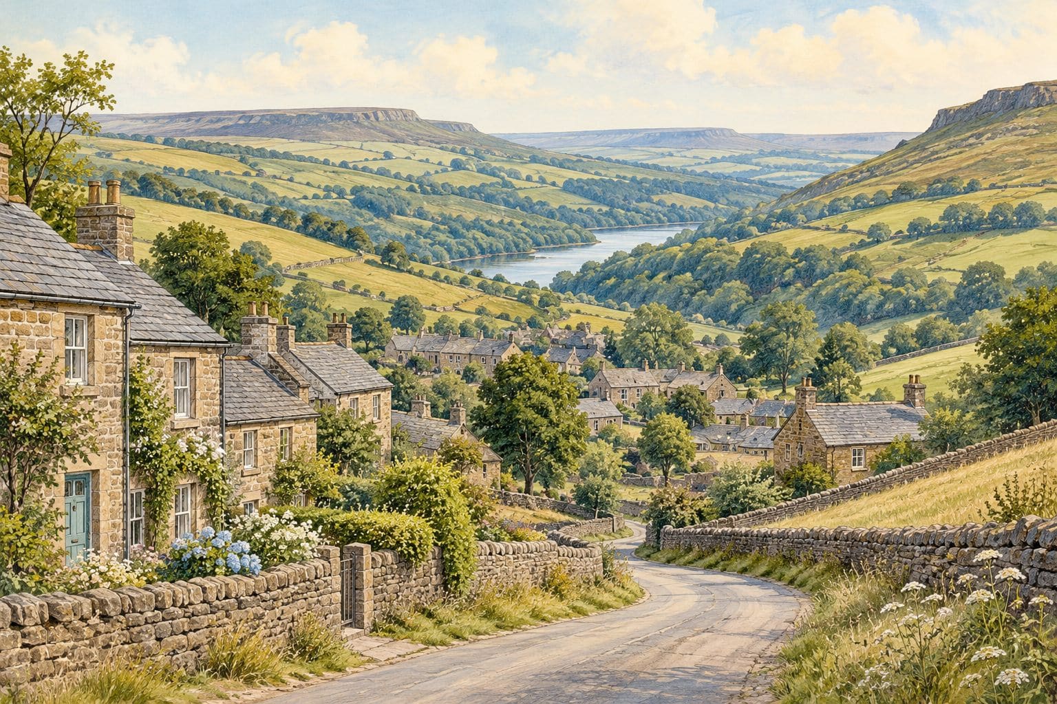 AI illustration inspired by Stocksbridge, Deepcar, Bolsterstone