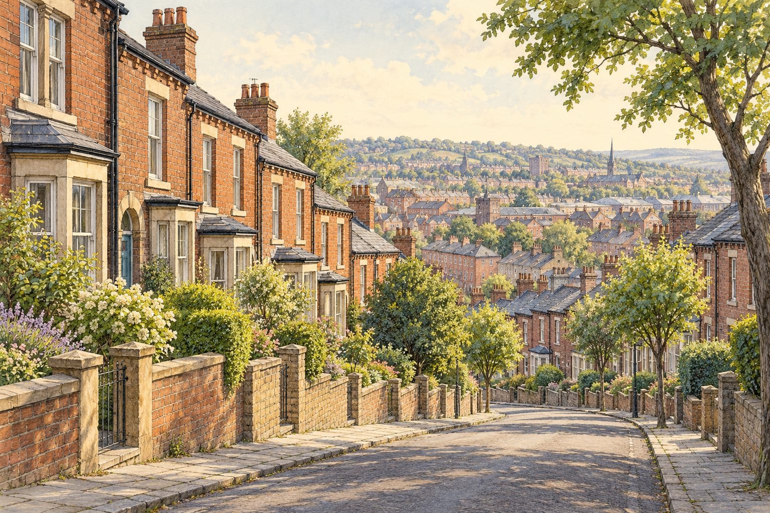 AI illustration inspired by Pitsmoor, Grimesthorpe, Page Hall