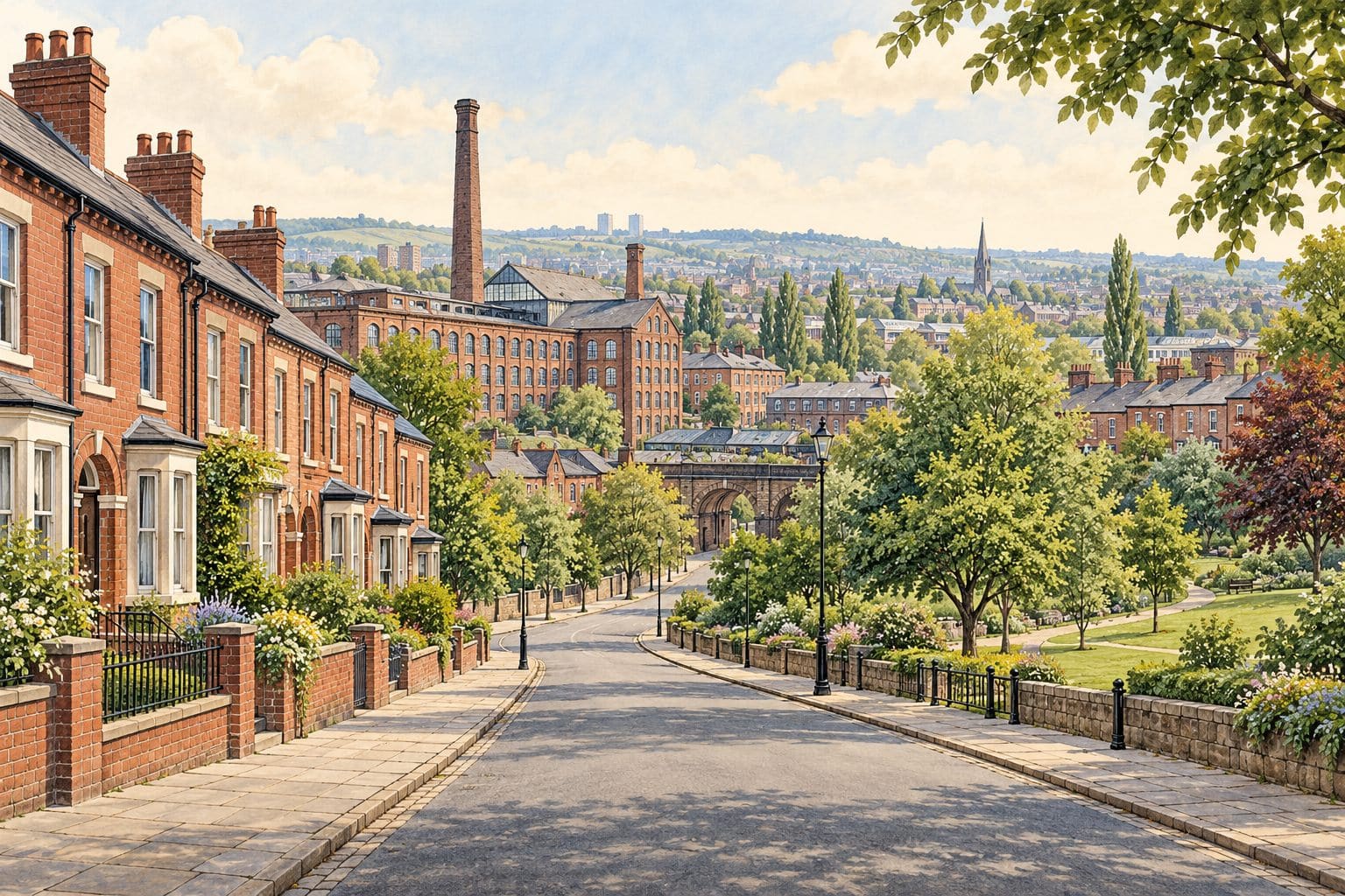 AI illustration inspired by Darnall, Attercliffe, Carbrook