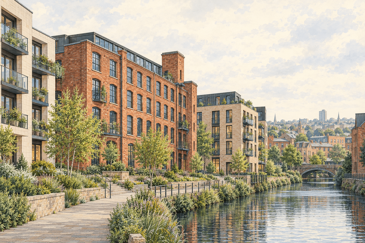 AI illustration inspired by Kelham Island, Neepsend, Shalesmoor